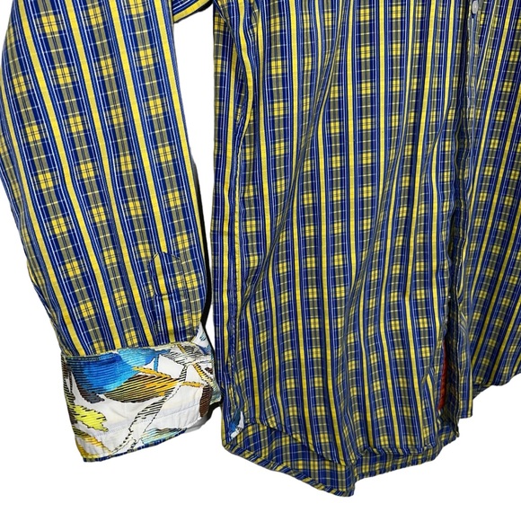 Robert Graham 100% Cotton Plaid Long Sleeve Button Down Shirt Size Extra Large - Picture 9 of 14